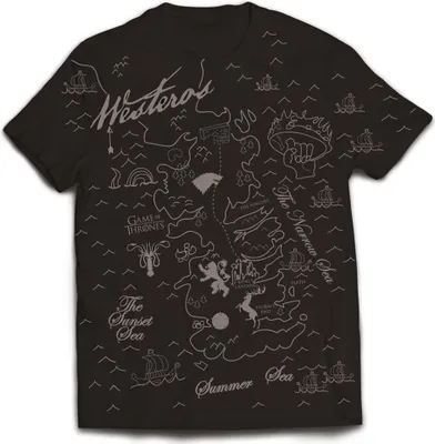 Produktbild von GAME OF THRONES WESTEROS MAP T-Shirt