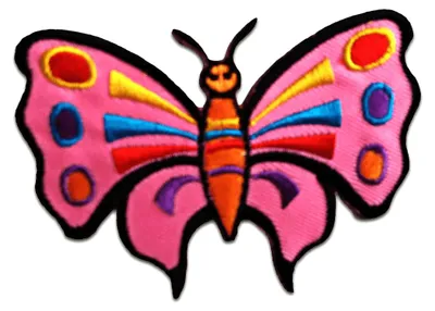 Produktbild von Schmetterling - Aufnäher, Bügelbild, Aufbügler, Applikationen, Patches, Flicken, Zum Aufbügeln, Größe: 8,5 x 6,3 cm