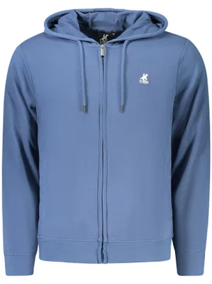 Produktbild von Herren Fleecejacke Blau - Langarm Kapuzenpullover mit Reißverschluss