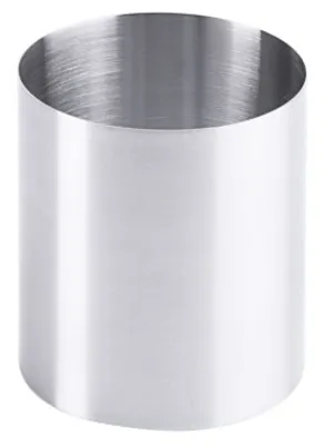 Productafbeelding van Schuimkoekvorm/ Rundvorm van roestvrij staal 18/10, satijn afgewerkt, naadloos, materiaal dikte 0,8 mm