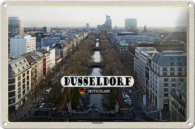 Produktbild von Blechschild Städte Düsseldorf Königsallee 30x20cm