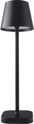 Produktbild von FlinQ Tischlampe Lume – Wiederaufladbar – Schlafzimmerlampe – Dimmbar mit Speicher – 3 Lichtstufen – 38 cm – Schwarz