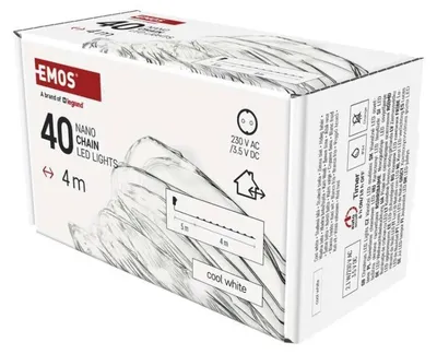 Produktbild von Emos D3AC02, Girlande, Metall, Transparent, Kaltweiße, 4 m, Transparent