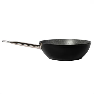 Zdjęcie produktu dla Patelnia Serenk Excellence Wok, patelnia z powłoką nieprzywierającą, granitowa bez PFOA, patelnia do smażenia 3,90 Quart, patelnia z zamkniętym dnem, można myć w zmywarce, 11 cali/28 cm, 125 uncji/3,70 l