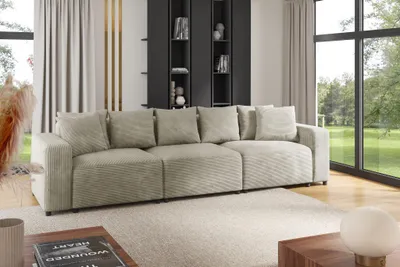 Produktbild von Sofa Designersofa Bigsofa MEGAN 3-Sitzer in Stoff Poso Beige