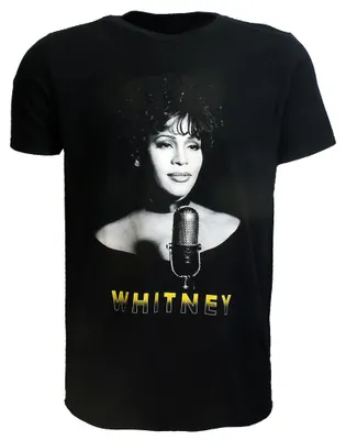 Immagine prodotto di Whitney Houston Schwarz-Weiß-Foto-T-Shirt - S