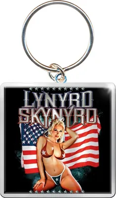 Obrázek produktu pro Lynyrd Skynyrd - klíčenka Americká vlajka RO9712 (jedna velikost) (černá/stříbrná)