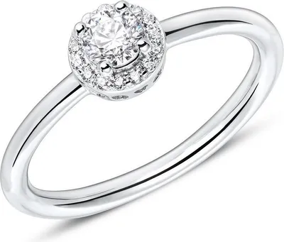 Produktbild von Haloring von JEWLIX aus Sterlingsilber mit Zirkonia