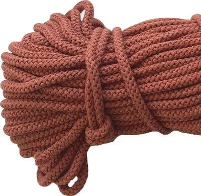 Produktbild von 8 mm x 50 m  100 % Baumwolle Baumwollkordel Seile Kordel mit Polyacryl kern Terracotta Ø 8 mm