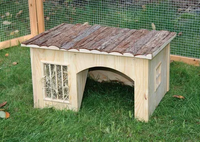 Immagine prodotto di Casetta per roditori con mangiatoia per fieno integrata Nature 54 x 41 x 30 cm