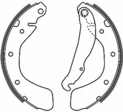 Produktbild von ABE Bremsbackensatz Trommelbremse Hinten für OPEL Corsa C Schrägheck (X01) C0X007ABE