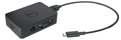 Produktbild von DELL LD17, Kabelgebunden, USB 3.2 Gen 1 (3.1 Gen 1) Type-C, USB Typ-A, USB Typ-C, 10,100,1000 Mbit/s, Schwarz, Dell