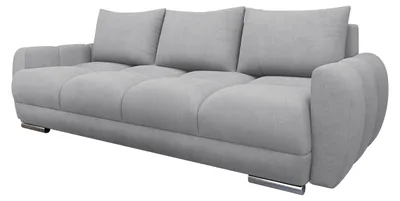 Produktbild von MIRJAN24 Sofa Logo 3, Schlafsofa mit Bettkasten und Schlaffunktion, Ausziehmechanismus DL, Wellenfeder 3-Sitzer (Farbe: Lumo 65)