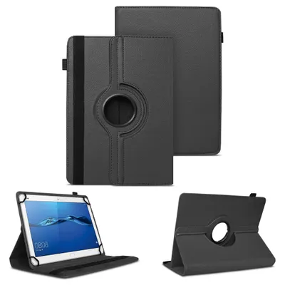 Produktbild von Tablet Hülle Huawei MediaPad M3 M5 Lite 10 Tasche Schutzhülle 360° Drehbar CaseFarben:Schwarz
