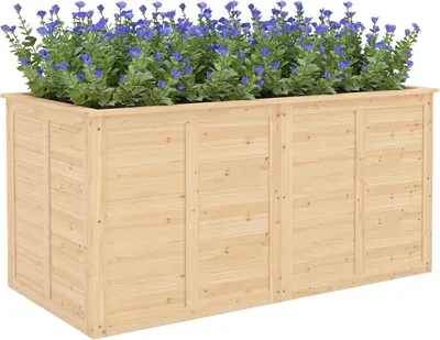 Image de Jardinière surélevée - Jardinière en bois - Bac de culture - Jardinière à herbes aromatiques - Jardinière pour balcon - 152 x 77 x 77 cm - Fond ouvert