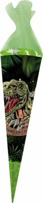 Produktbild von TRÖTSCH Schultüte 50 cm Dinosaurier grün Zuckertüte eckig