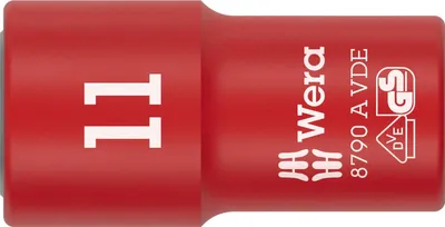 Zdjęcie produktu dla Wera 05005937001, Gniazdo udarowe, Czerwony, 1 głowic(e), 1/4", Metryczny, 11 mm