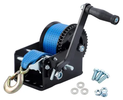 Handlier 1365 kg, 10 m Polyesterkabel, 4:1/8:1, Blau