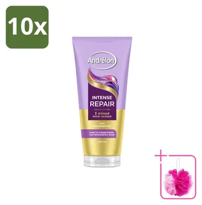 Obrázek produktu pro 10 kusů masky na vlasy Andrélon Intense Repair WOW, 180 ml, výhodná sada