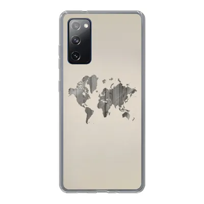 Produktbild von MuchoWow® Handyhülle Schutzhülle Hülle für Samsung Galaxy S20 FE Weltkarte - Holz - Regal Silikon Softcase Handy Hülle - Abdeckung