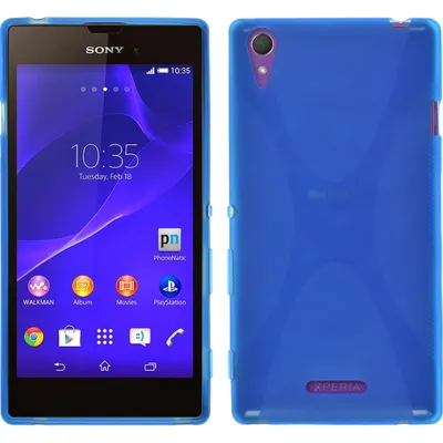 Produktbild von PhoneNatic Case kompatibel mit Sony Xperia Style - blau Silikon Hülle X-Style + 2 Schutzfolien