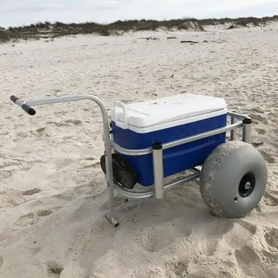 Produktbild von Luftbelüftetes Strandrad, Aufblasbares Strandwagenrad, Robustes PVC Ersatzrad, Korrosionsbeständig, Kajakrad, Geeignet für Camping, 10.5 Mm