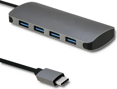 Obrázok produktu pre Qoltec 50379, USB 3.2 Gen 1 (3.1 Gen 1) Type-C, USB 3.2 Gen 1 (3.1 Gen 1) Type-A, Šedá, 0,23 m, 230 mm, 52 mm