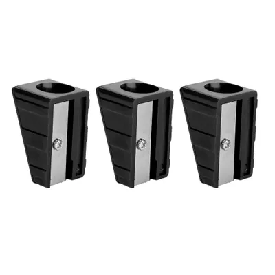 Image de Lot de 3 mini-taille-pointes pour queues de billard, outil portable de mise en forme et de réparation, taille-pointe en métal noir pour queues de 9/10/11 mm