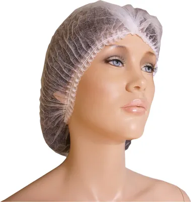 Produktbild von Ponik’s - Klippkopfhauben, Einweg-Kopfhauben, Vlieshaube, Baretthaube für Kosmetik, Haarschutzhaube, Weiß, 100 Stück
