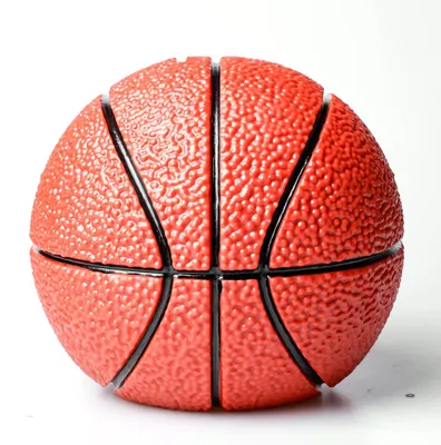 Basketball-Sparbüchse, unzerbrechlich, rot, 14x14x15 cm, für Kinder