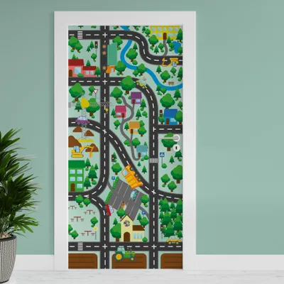 Produktbild von Türfolie "Straßen" 90x200cm Türposter Deko Aufkleber Folie Tapete TF04-04