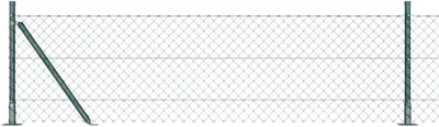 Produktbild von Zaunpfosten in Grün 10 x 0,6 m (40 x 40 mm Maschen) aus Stahl und PVC für Garten und Terrasse