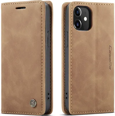 Obrázek produktu pro iPhone 12 Mini Pouzdro, RetroPolyuretanKožené Pouzdro s Funkcí Stojánku pro iPhone 12 Mini Hnědý