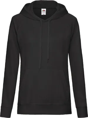 Produktbild von Fruit Of The Loom Damen Kapuzenpullover / Kapuzen-Sweatshirt / Hoodie, tailliert BC2657 (2XL) (Schwarz)