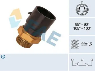 Produktbild von FAE 38020 Temperaturschalter Kühlerlüfter Thermoschalter für OPEL Omega B Limousine (V94) Omega B Caravan (V94) Kadett E CC (T85) Kadett E Limousine