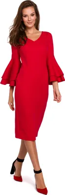 Produktbild von Makover Formelle Frauenkleider Olgan K002 rot XXL
