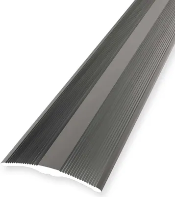 Produktbild von Übergangsschiene 4 x 33 x 2000 mm Übergangsprofil Übergangsleiste Aluminium eloxiert Geriffelt Selbstklebend Edelstahl Küberit