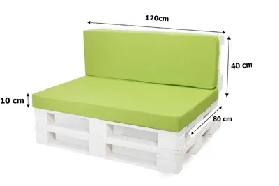 Zdjęcie produktu dla Poduszki na paletę limonkowa | siedzisko 120x80 / oparcie 120x40cm | poduszka na europlatę | zestaw poduszek na palety | poduszki ogrodowe