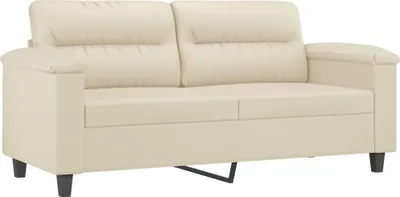 Produktbild von vidaXL 2-Sitzer-Sofa Creme 140 cm Kunstleder