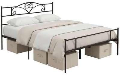 Produktbild von HOMCOM Bett 160x200 cm Bettrahmen mit Lattenrost aus Stahl Unterbettaufbewahrung