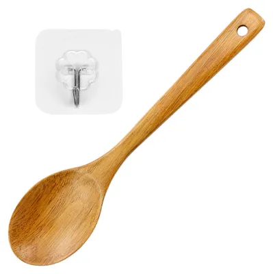 Holzkochlöffel 30 cm mit Haken, Acacienholz, 1 Stück