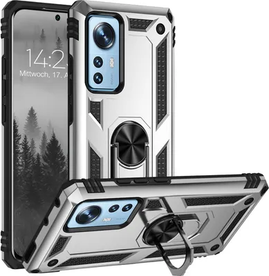 Produktbild von Armor Outdoor Handyhülle für Xiaomi 12 5G / 12X 5G Handy Panzer Case Cover Schutzhülle Farbe: Silber