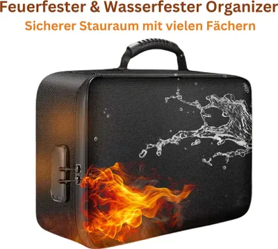 Produktbild von Dokumententasche Organzier mit Schloss 36x27x10cmSchutz für Wertsachen - sicherer Schutz für wichtige Unterlagen, robust, für Zuhause & Büro