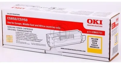 Produktbild von OKI 43865721, 6000 Seiten, Gelb, 1 Stück(e)