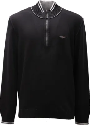 Produktbild von 4661AE AERONAUTICA MILITARE Baumwolle schwarz Pullover Mann