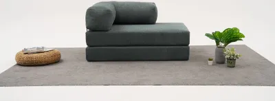 Produktbild von Hanah Home, Comfort - Green, 2-Sitzer-Sofa, Grün, 100 % CHENILLE, 140 x 95 x 75 cm