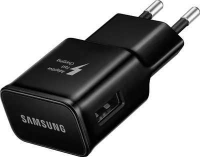 Produktbild von Samsung EP-TA200EBE USB-A 15W Wandladegerät mit EP-DR140ABE USB-A-/USB-C-Kabel (OOB Bulk - Ersatzverpackung) - Schwarz
