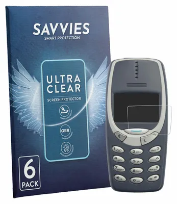 Produktbild von 6x Für Nokia 3310 2011 Schutzfolie Savvies Displayschutz Display Schutz Folie Klar Transparent