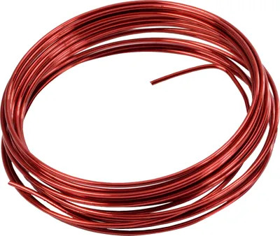 Produktbild von DRAHT 2mm/5 Meter. Aluminium Basteldraht ROT
