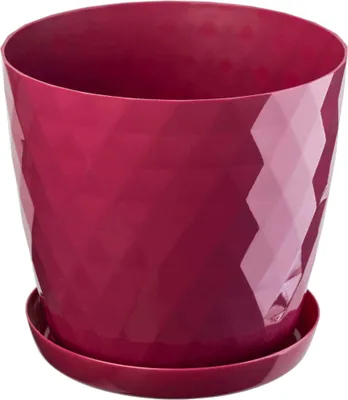 Produktbild von KADAX Blumentopf aus Kunstsoff "Amily", Topf mit Untersetzer. Pflanzkübel, 20 cm, Rosa, 1 Stück